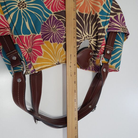 Relic Large Multi-Color Canvas Satchel Shoulder Hand Bag / Purse - Picture 8 of 10